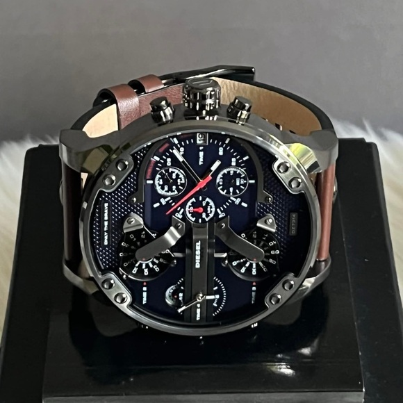 DZ7314 - Diesel Men’s Mr. Daddy 2.0 Brown Leather Watch - Picture 9 of 13